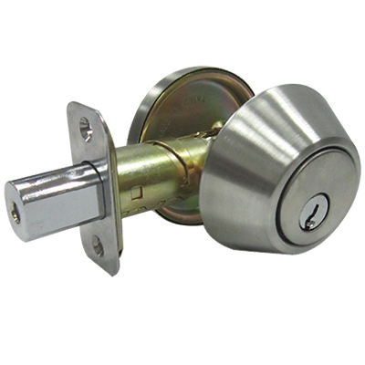 Single-Cylinder Deadbolt, Stainless Steel - True Value Hardware