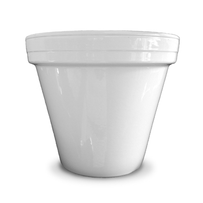 Flower Pot, White Ceramic, 4.5 x 3.75-In. - True Value Hardware