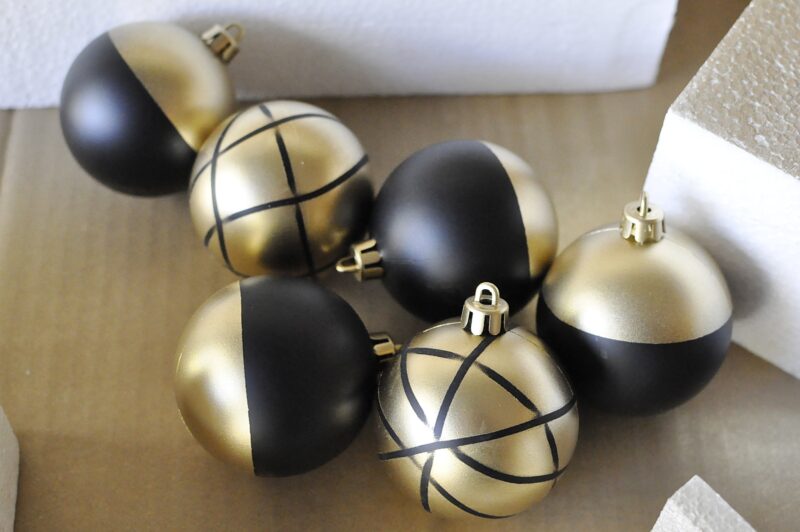 Holiday Ornaments with Spray Paint