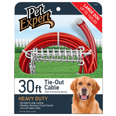 Dog Tie Out Heavy Weight Steel Aircraft Cable 30 Ft. True Value Hardware