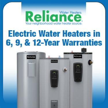 Reliance Electric Water Heaters in 6, 9, & 12 Year Warranties